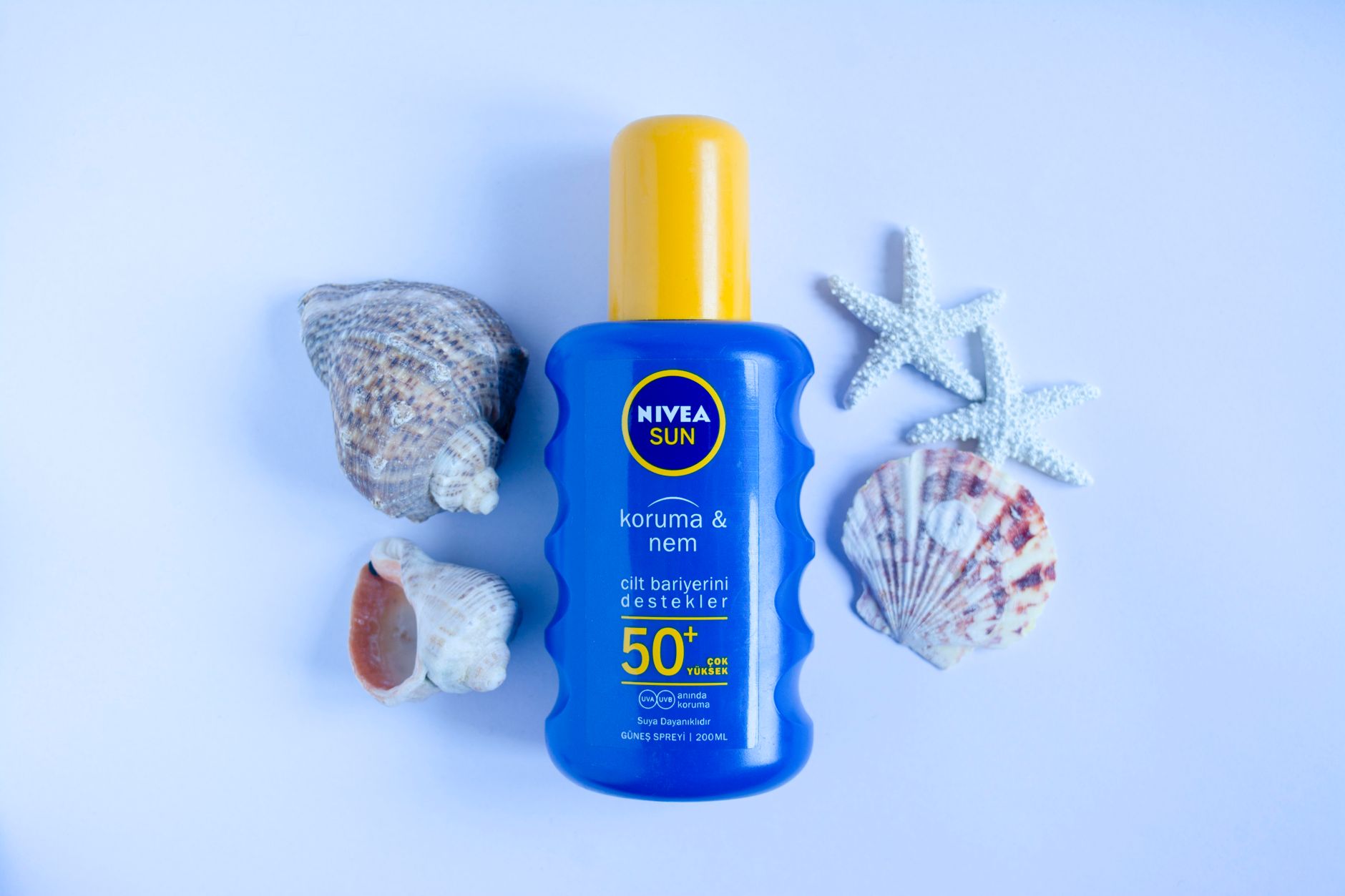 a bottle with sunscreen